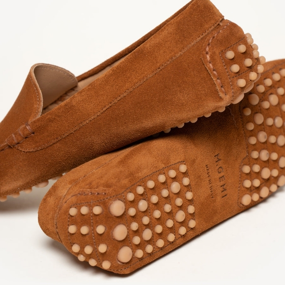 HOLD🍁M. Gemi Felize Suede Italian Driving Loafers Shoes + Box - Picture 4 of 4